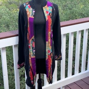 Koos‎ of Course Silk Blend Open Cardigan Sweater